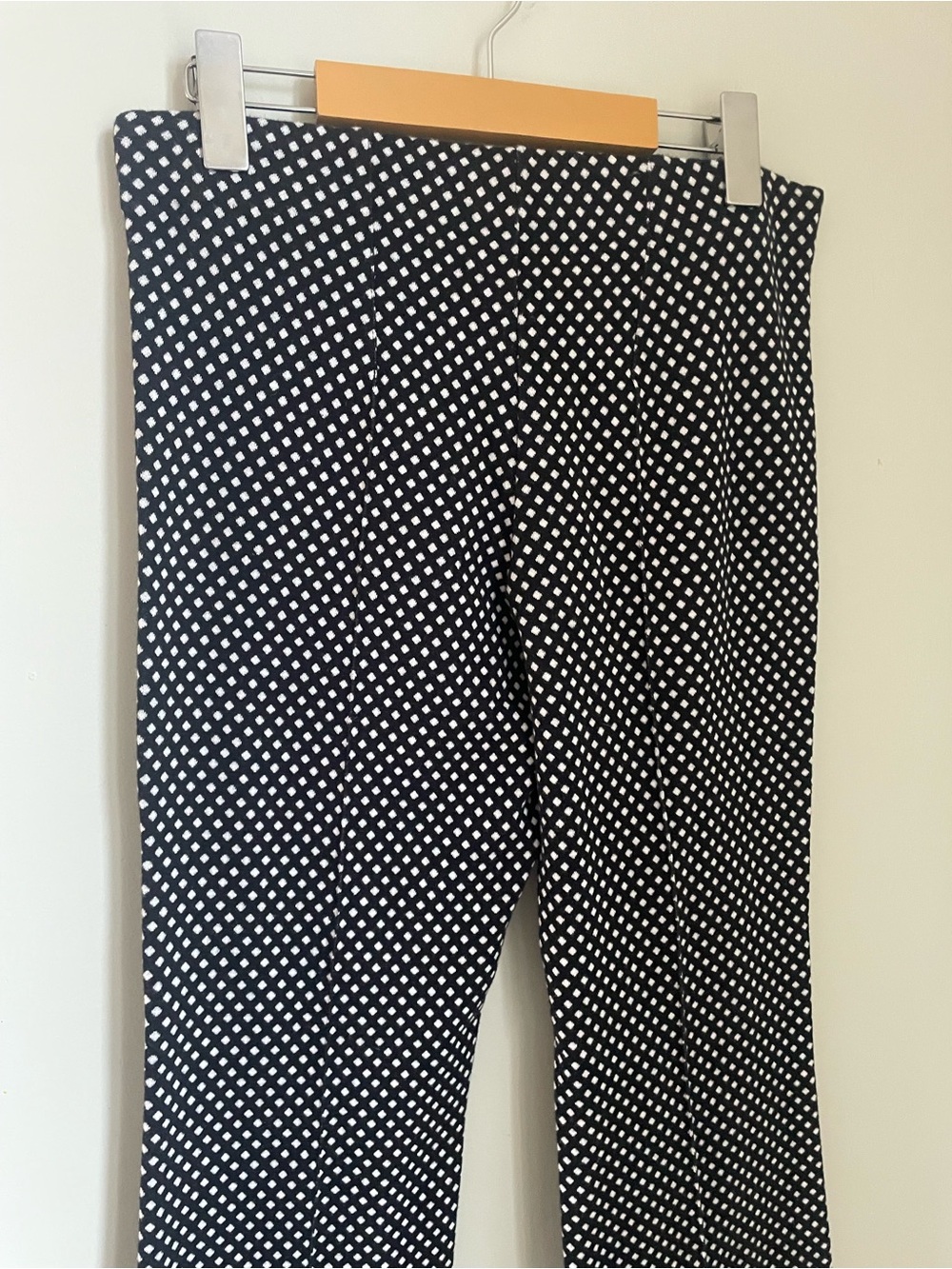 Anthropologie The Essential Crop Pants Flare Diamond Print Trouser Size Small - Picture 7 of 11